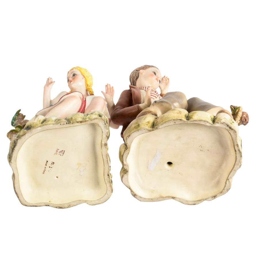 Italian Pair of Youths in the Wood Figurines-12
