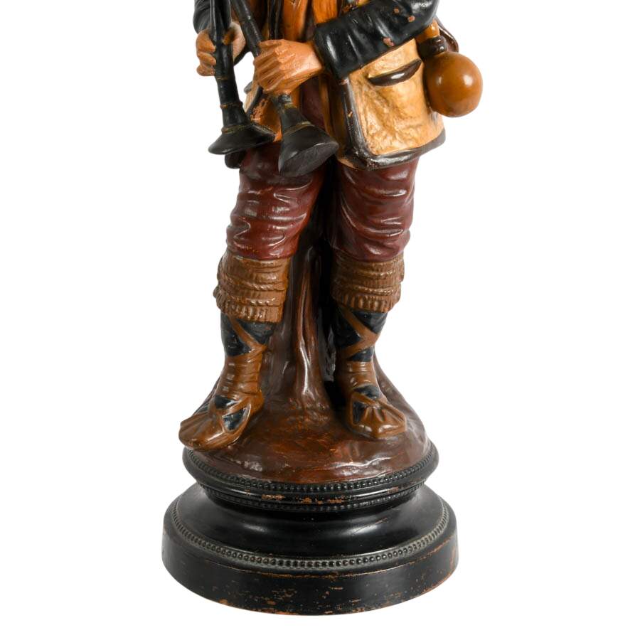 Painted Terracotta Boy and Girl Figures After Uffrecht & Co.-9