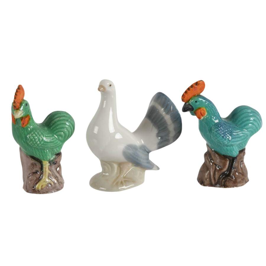 Flock of Miniature Porcelain Birds-2