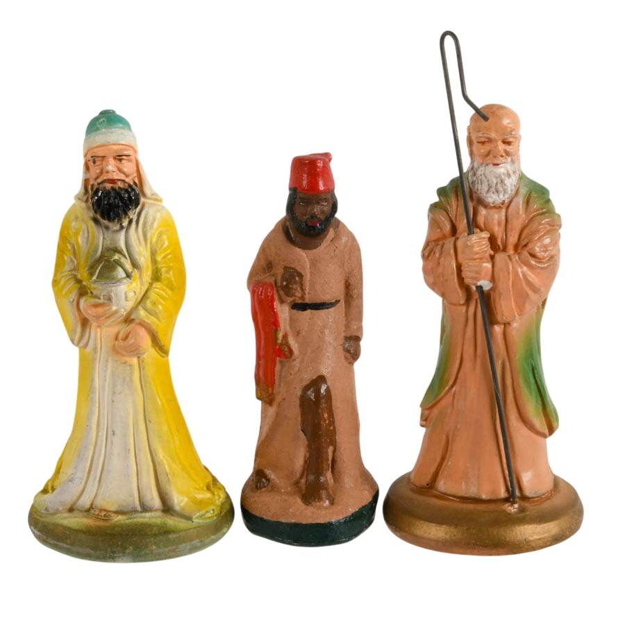 Mid-Century Modern Plaster Religious Scene-2