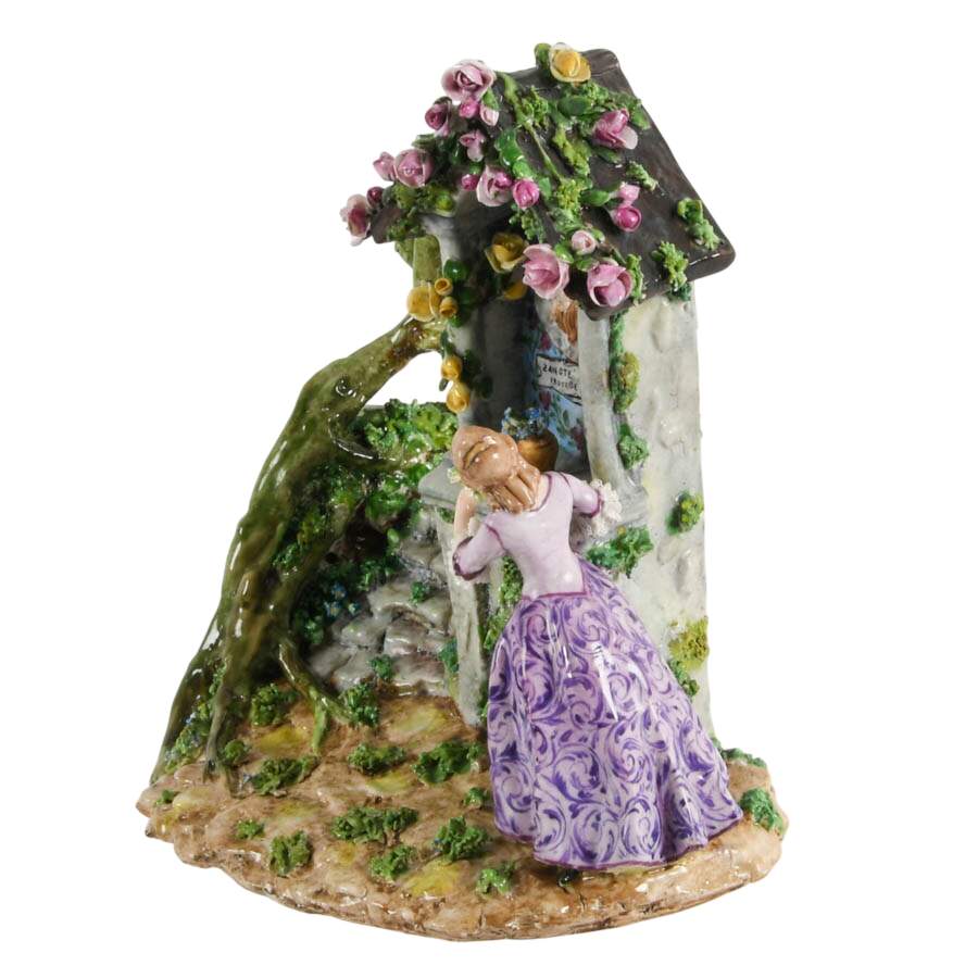 Antique Porcelain Shrine to St. Anthony Figurine-5