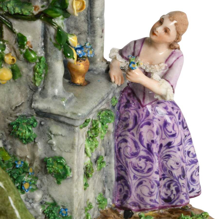 Antique Porcelain Shrine to St. Anthony Figurine-3