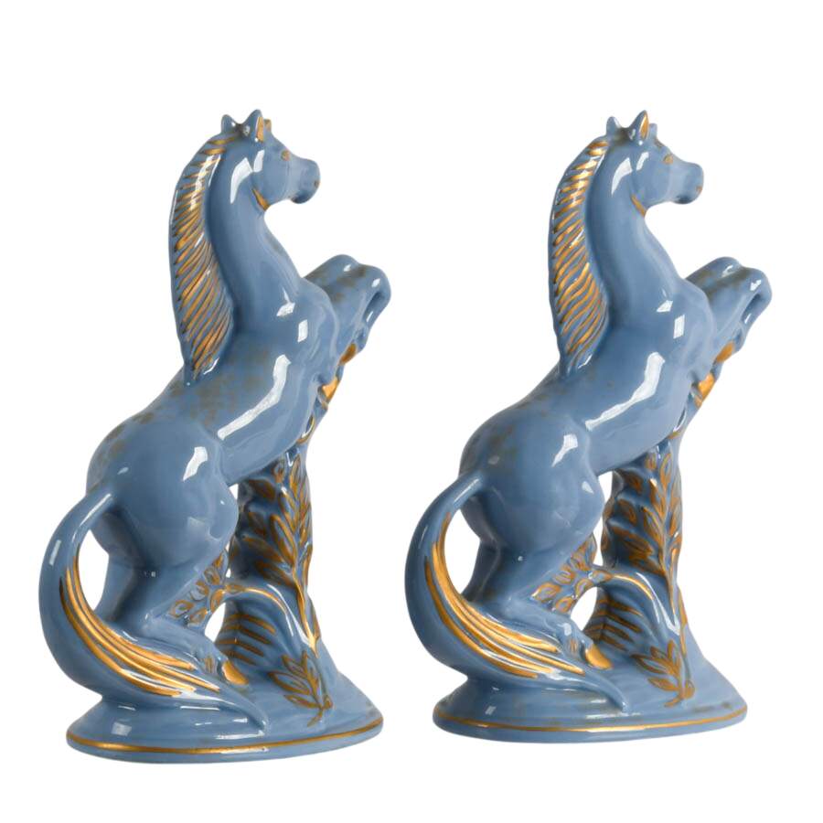 Pair of 60's Porcelain Horses Figurines-4