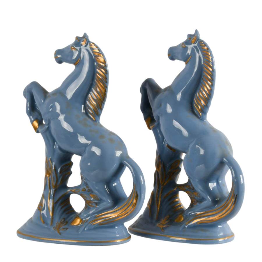 Pair of 60's Porcelain Horses Figurines-2