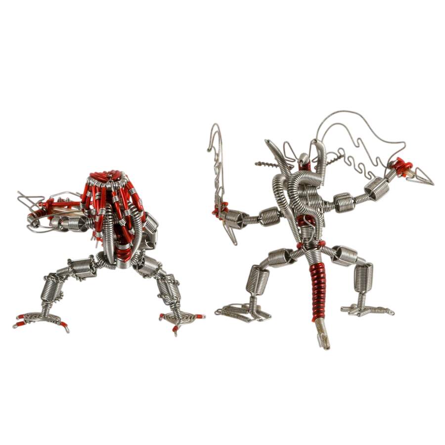 Pair of Hand-Made Wire Creatures-3