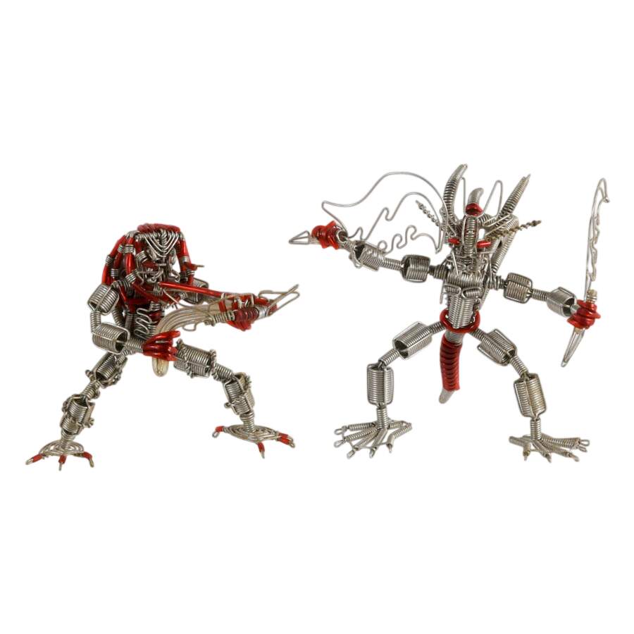 Pair of Hand-Made Wire Creatures-1