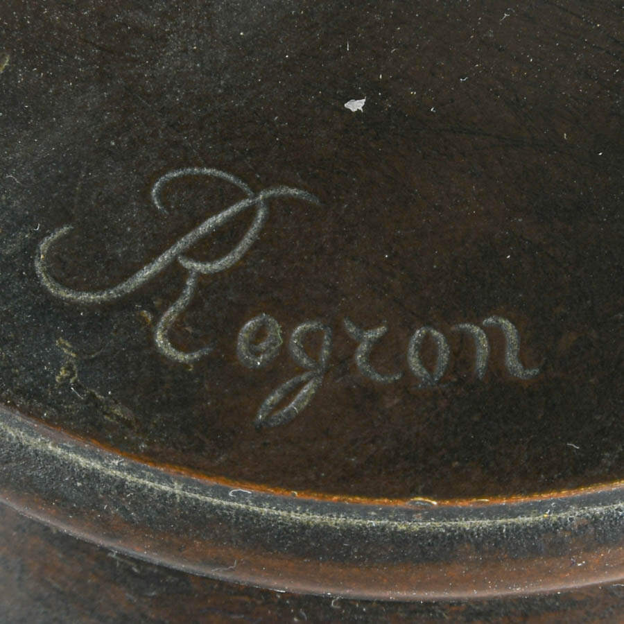 Signed Regzon Bronze "Le Clairon" Soldier In the Style of Charles Anfrie-7