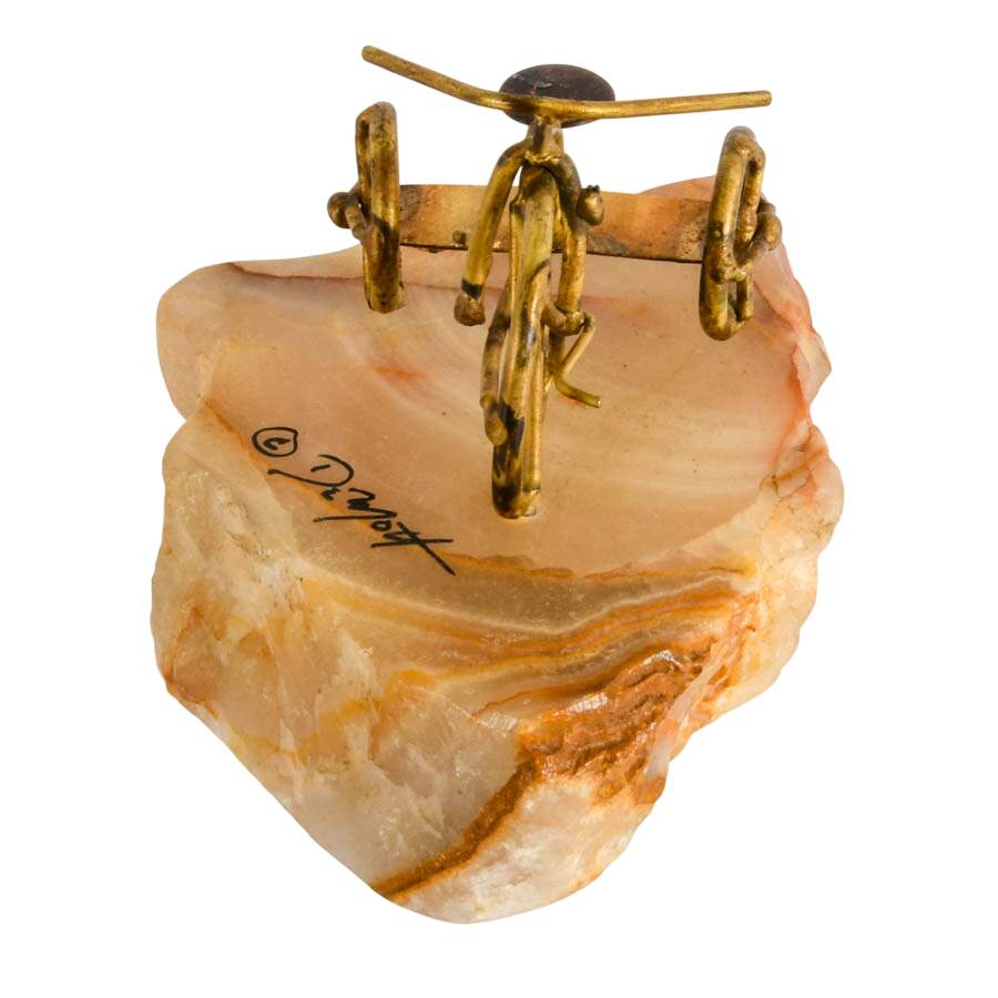 Signed DeMott Brass Tricycle Sculpture-5