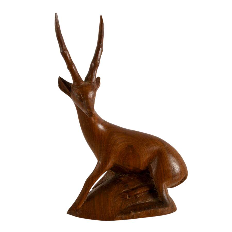 Trio of Wooden African Animals-6
