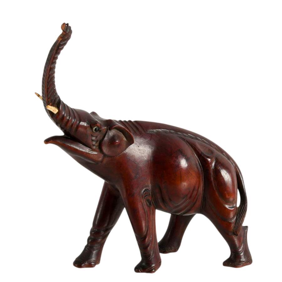 Trio of Wooden African Animals-4
