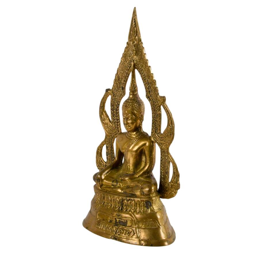 Antique Brass Phra Buddha Chinnarat Statue-5