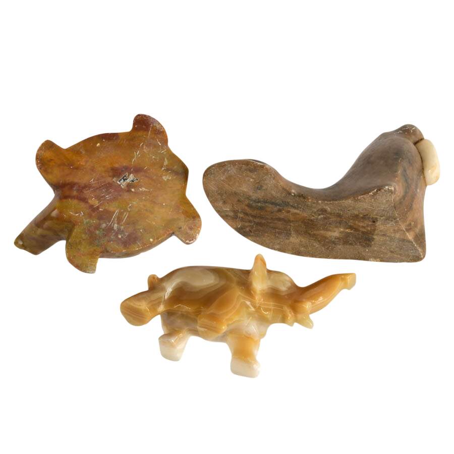 Trio of Stone Animals-9