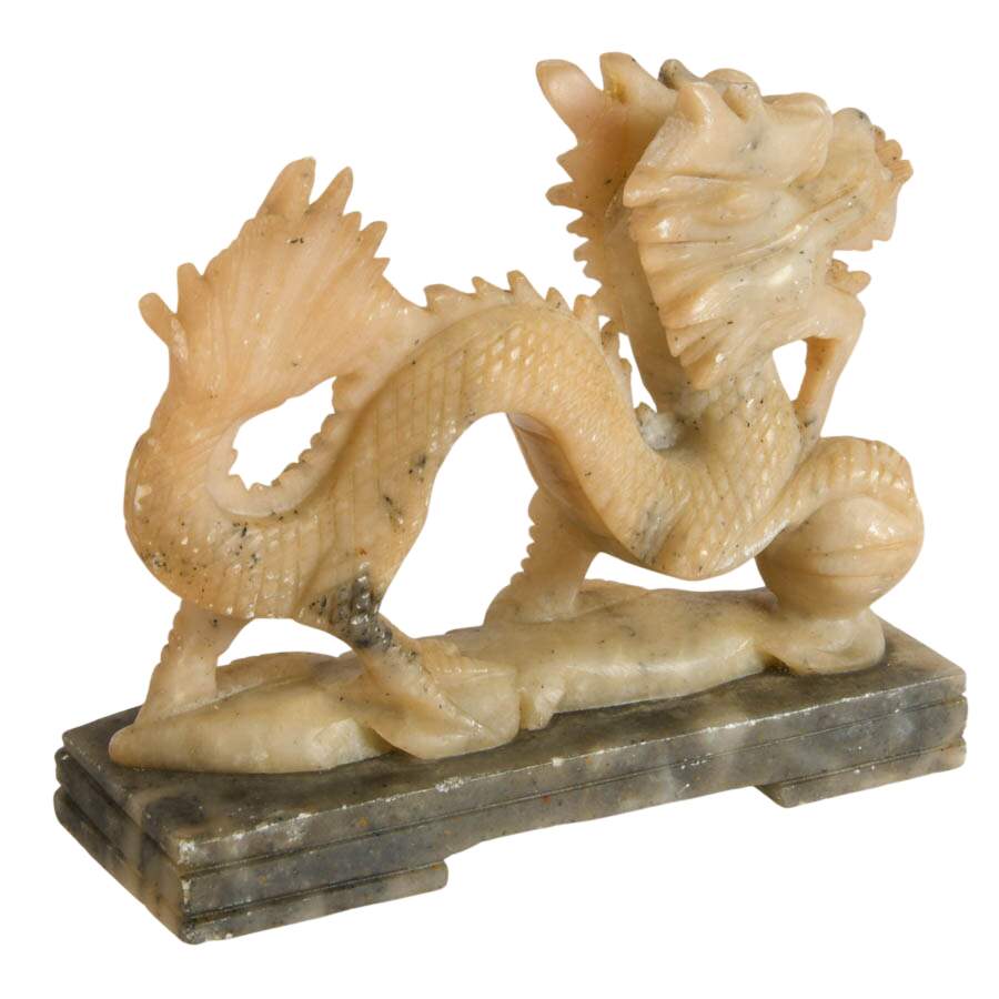 Chinese Hand-Carved Soapstone Dragon-5