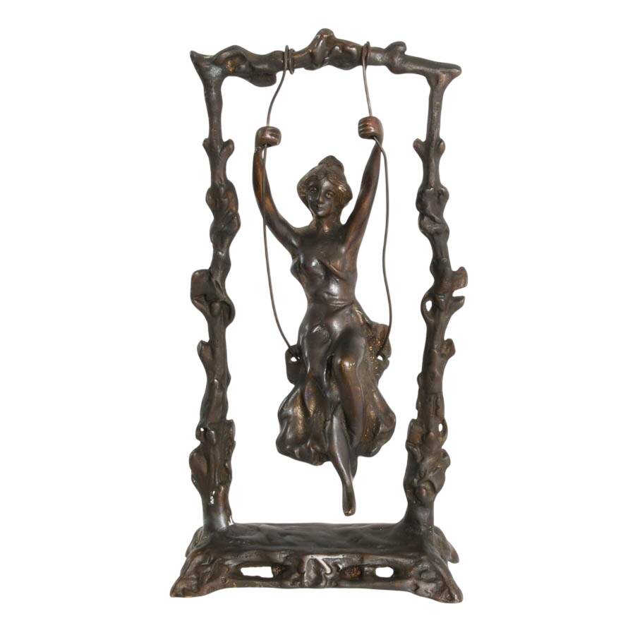 Art Nouveau Girl on a Swing After Auguste Moreau-1