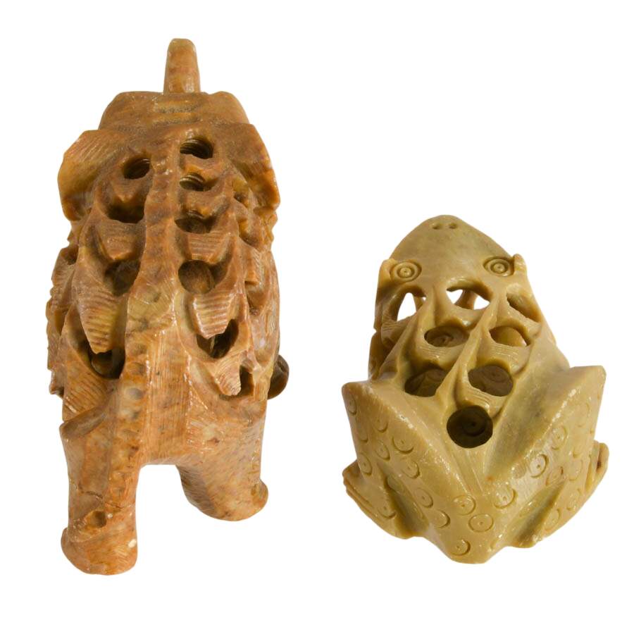 Pair of Soapstone Carved Animals-6