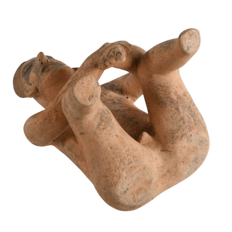 Mesoamerican-Style Seated Pottery Figure-10
