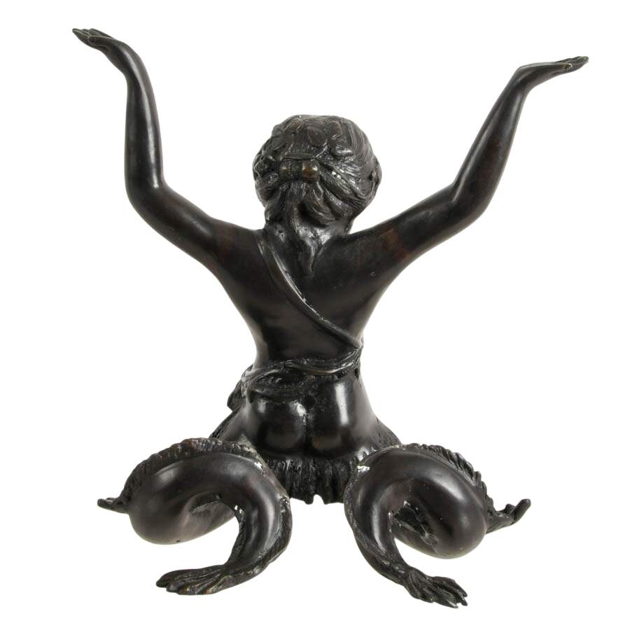 Single Bronze Putti Di Mare Figure-10