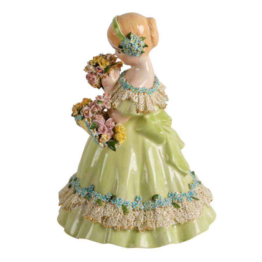 Signed Hand-Painted Christmas 1955 Claire & Louise Porcelain Figurine-6