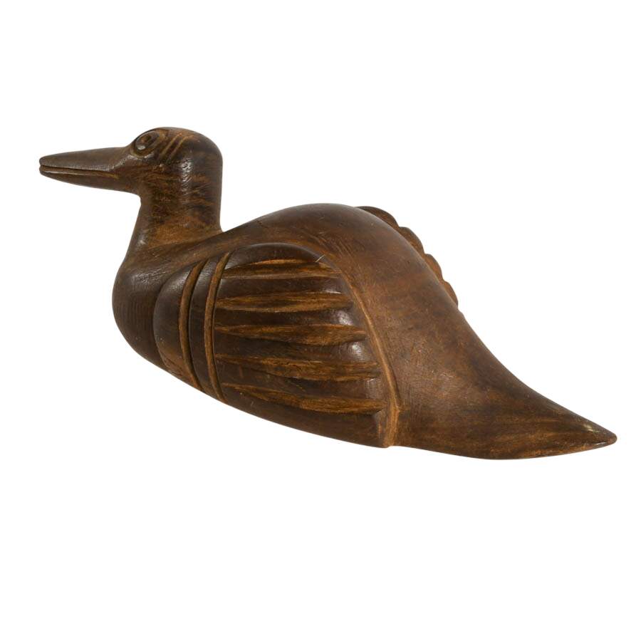 Scandinavian Hand-Carved Ironwood Duck-2