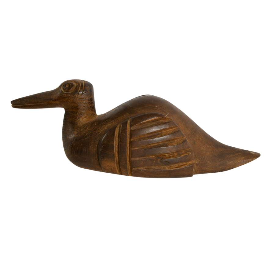 Scandinavian Hand-Carved Ironwood Duck-1