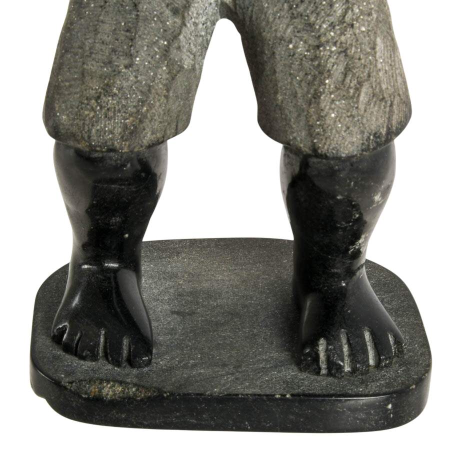 Pair of Carved Stone African Miners Figures-8