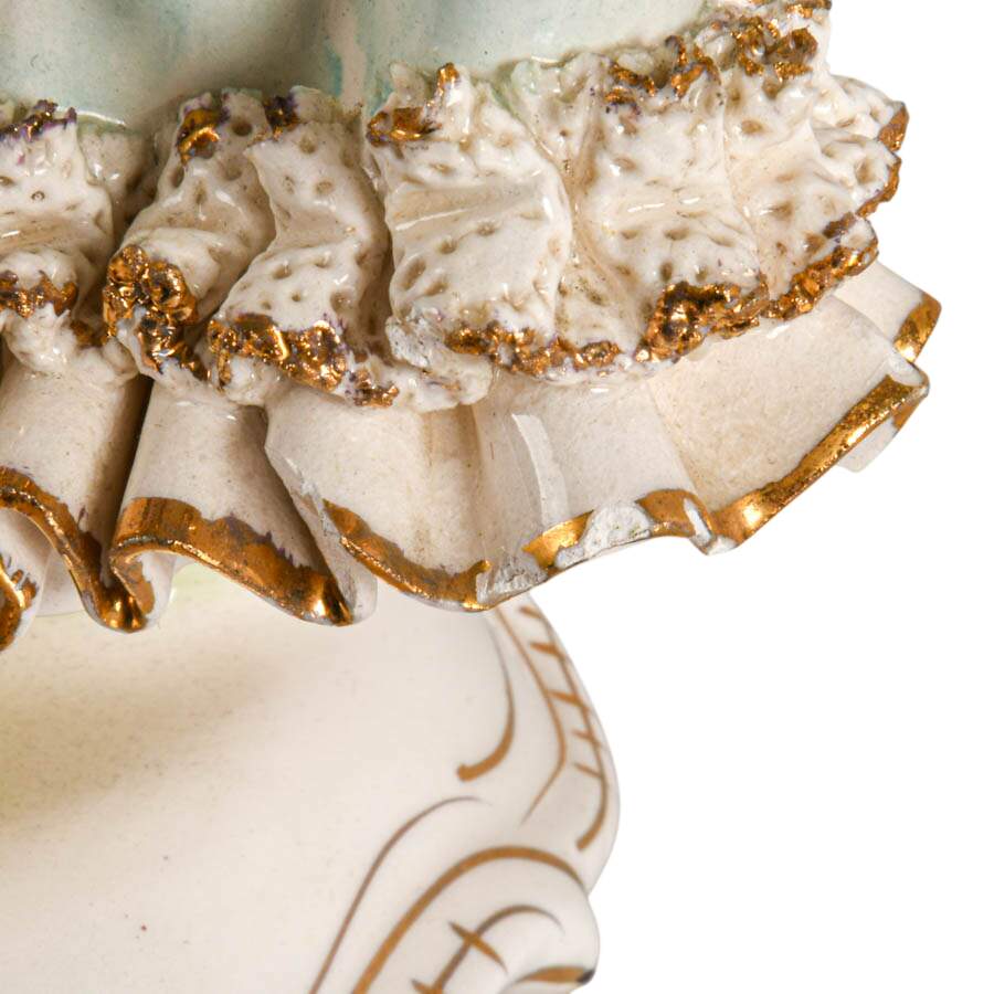 Pair of Vintage Hand-Painted Rococo-Style Japanese Porcelain Figures-5
