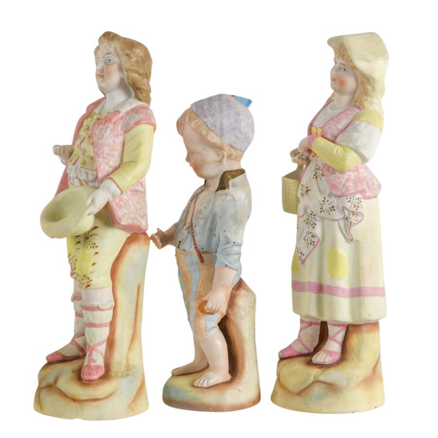 Three-Piece German Family Bisque Figures Set-2