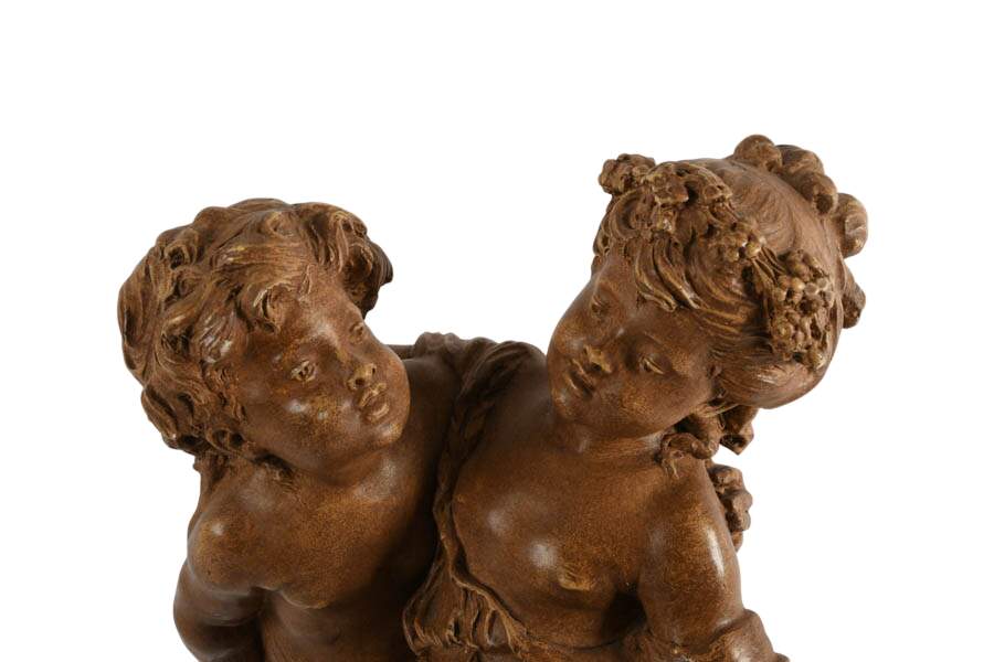 Classical Italian-Style Putti Statue Detailed Resin Home Décor-3