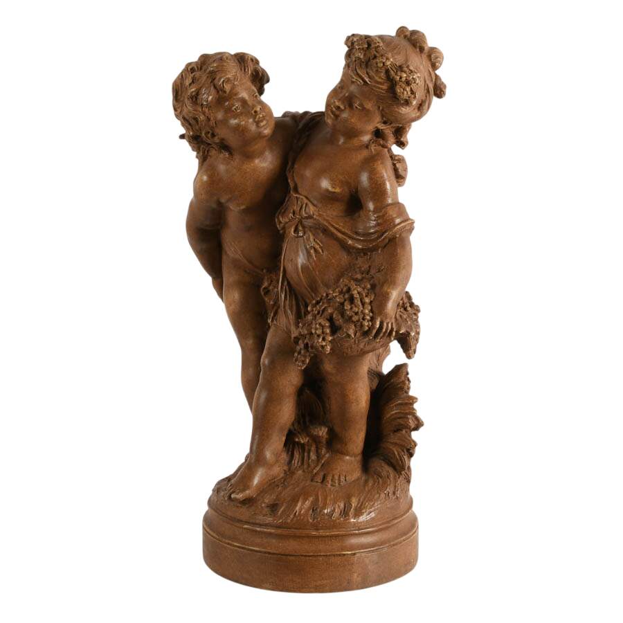 Classical Italian-Style Putti Statue Detailed Resin Home Décor-2