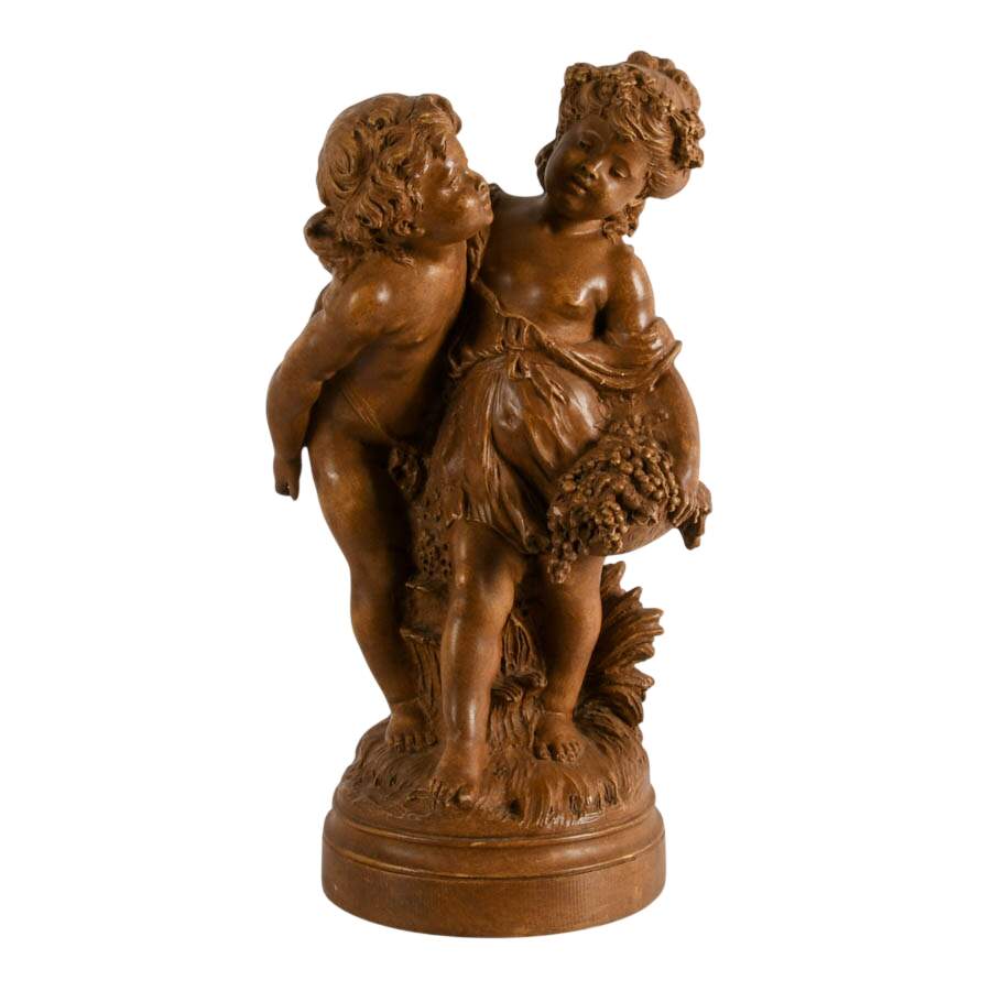 Classical Italian-Style Putti Statue Detailed Resin Home Décor-1