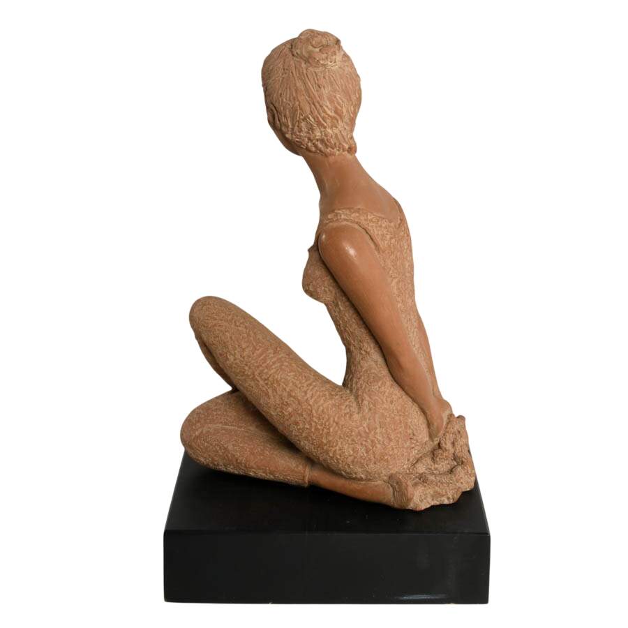 Limited-Edition "Interlude" Terracotta Ballerina Sculpture After Peggy Mach-7