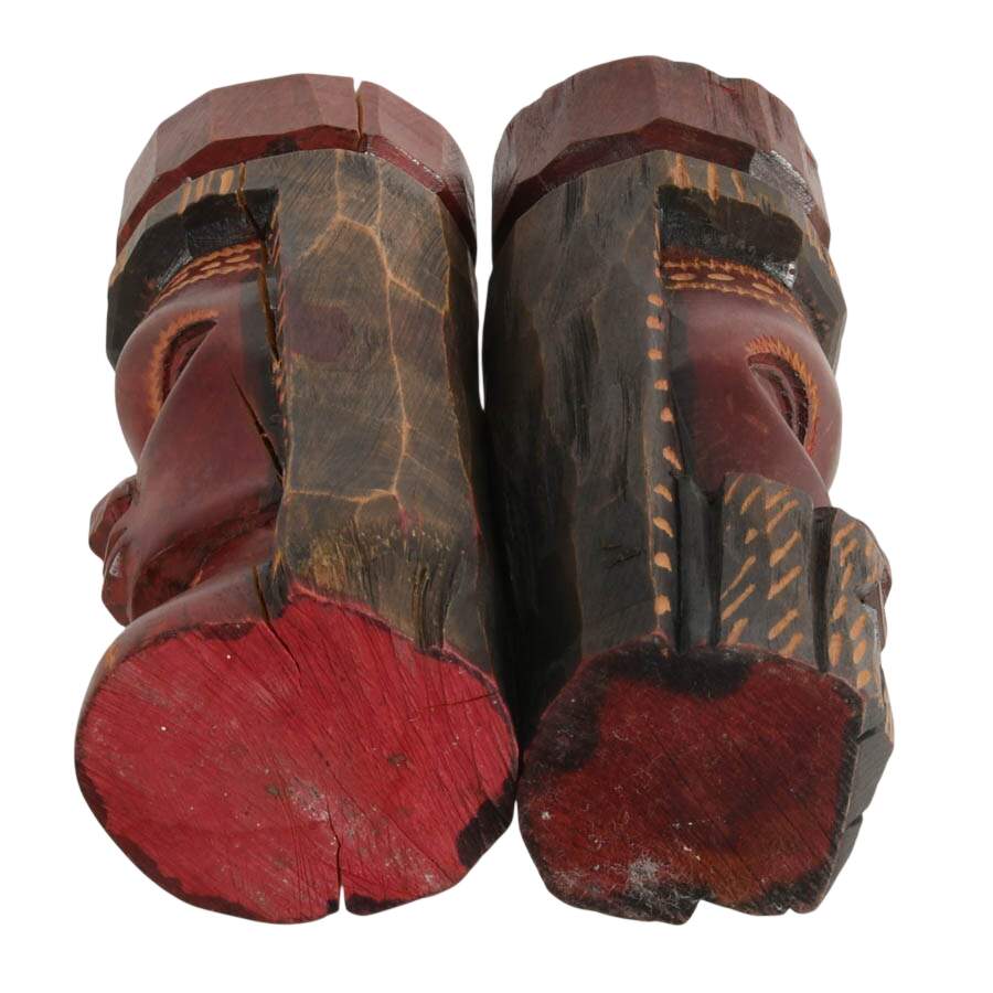 Pair of Hand-Carved Jamaican Figurines-9