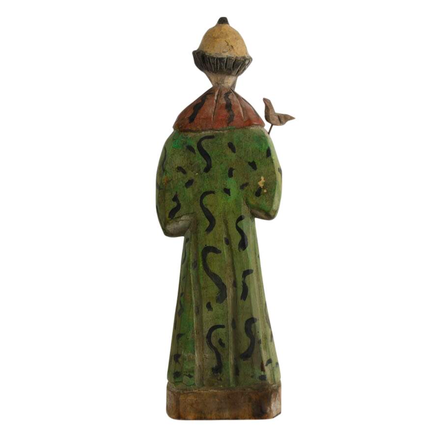 Hand-Carved Painted Guatemalan Folk Figure of Saint Francis of Assisi-4