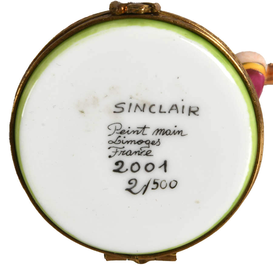 Four Mixed Material Clown Statues Including One Limoges Trinket Box-5