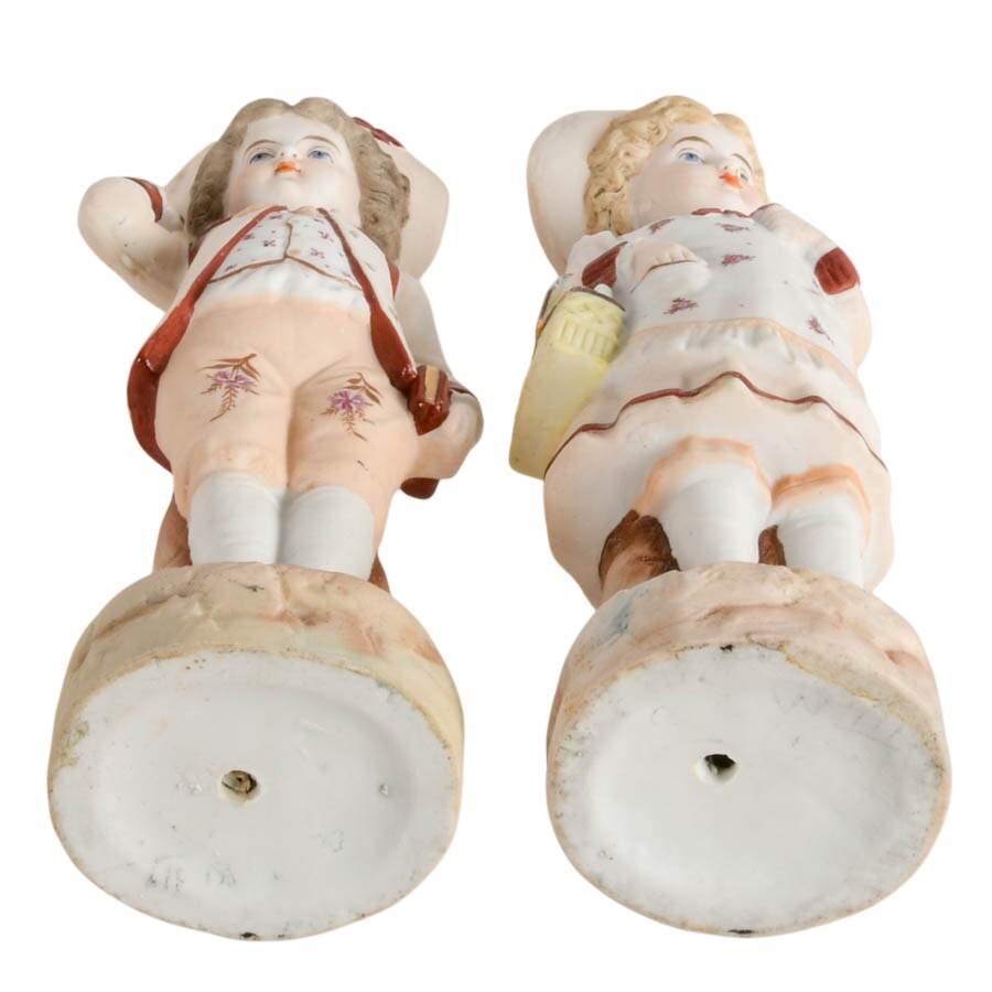 Antique Pair of German Bisque Siblings-8