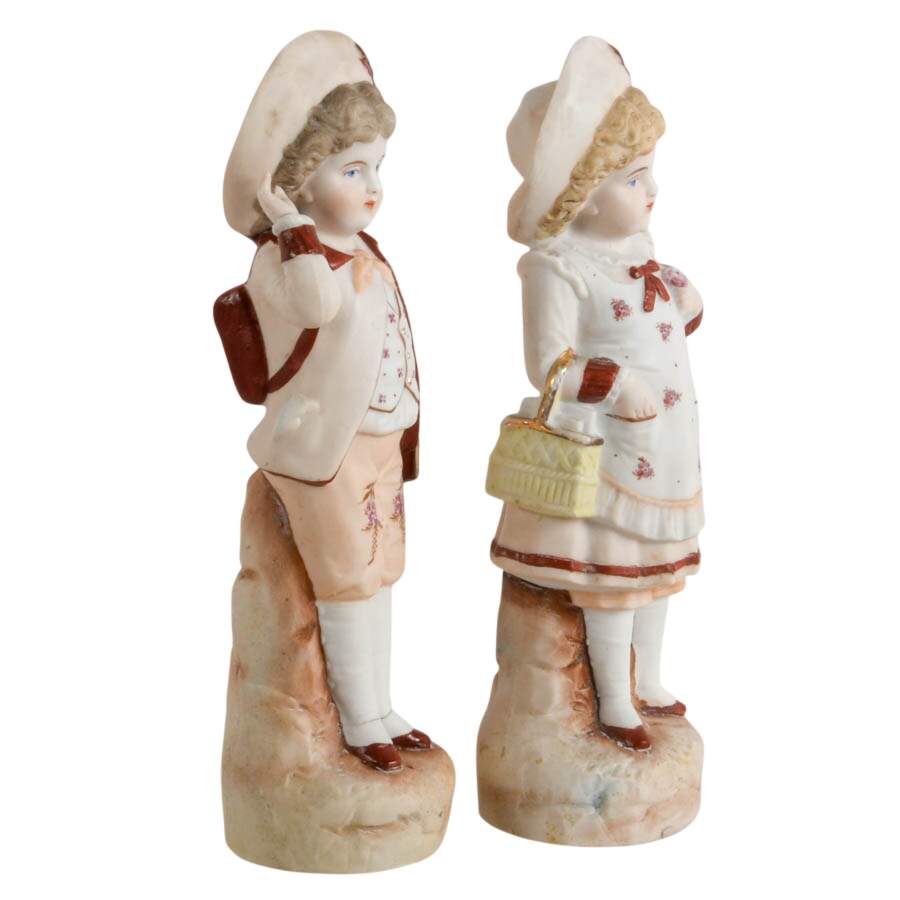 Antique Pair of German Bisque Siblings-7