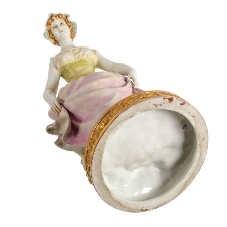 Porcelain Statue of a French Farm Girl-10