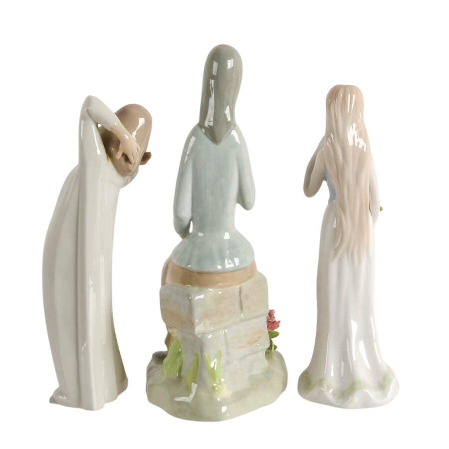 Grouping of Three Porcelain and Ceramic Women Figures-3