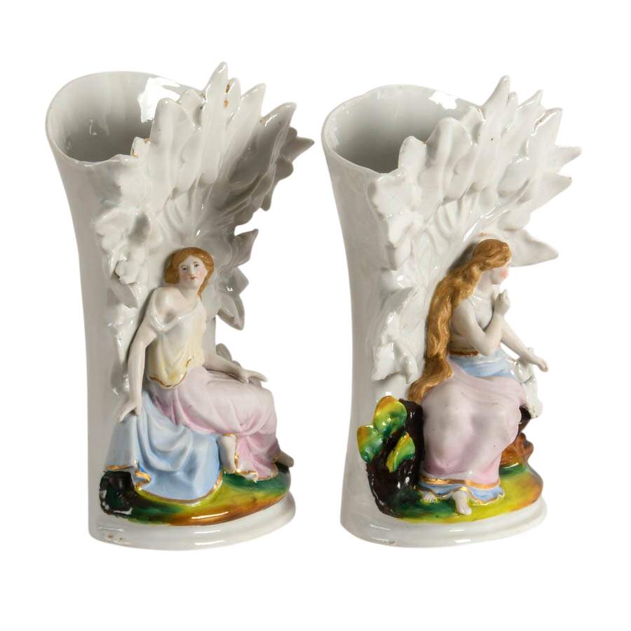 Pair of Antique Porcelain Figures-4