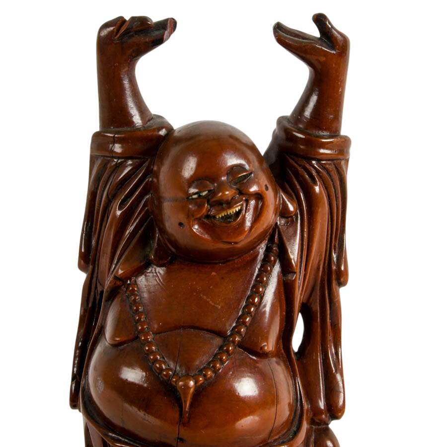 Hand-Carved Rosewood Buddha Statue-2