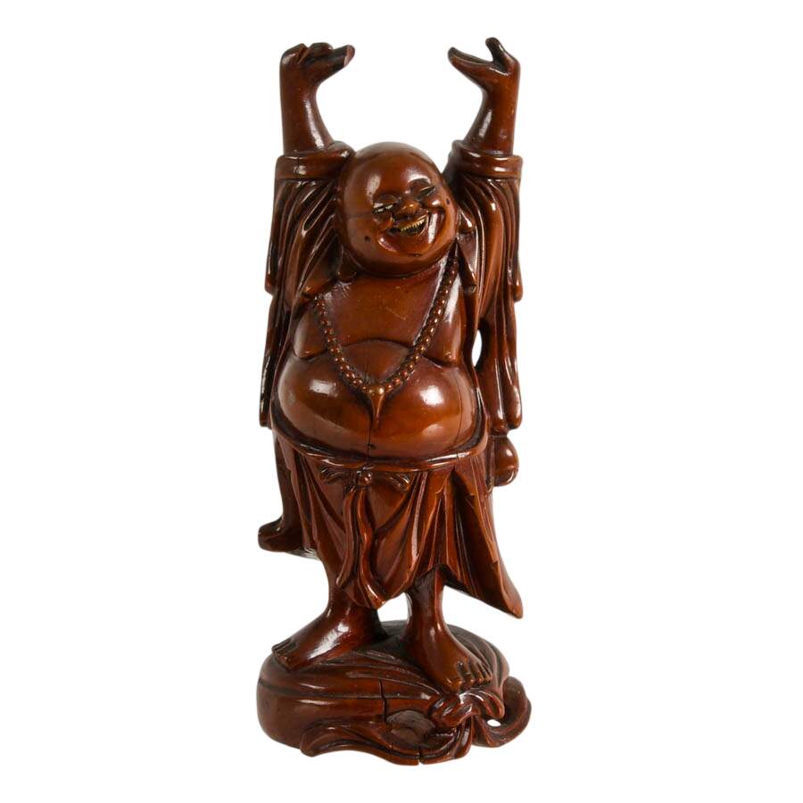 Hand-Carved Rosewood Buddha Statue-1