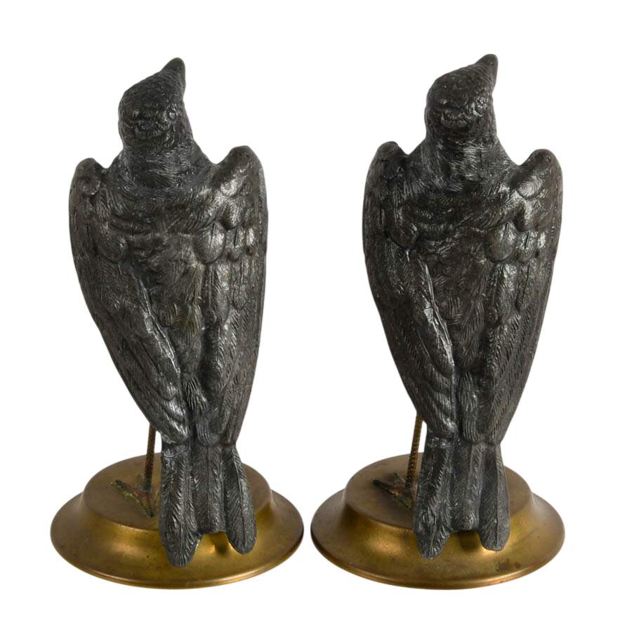 Pair of Singing Bird Sculptures Manufactured by Petites Choses-3