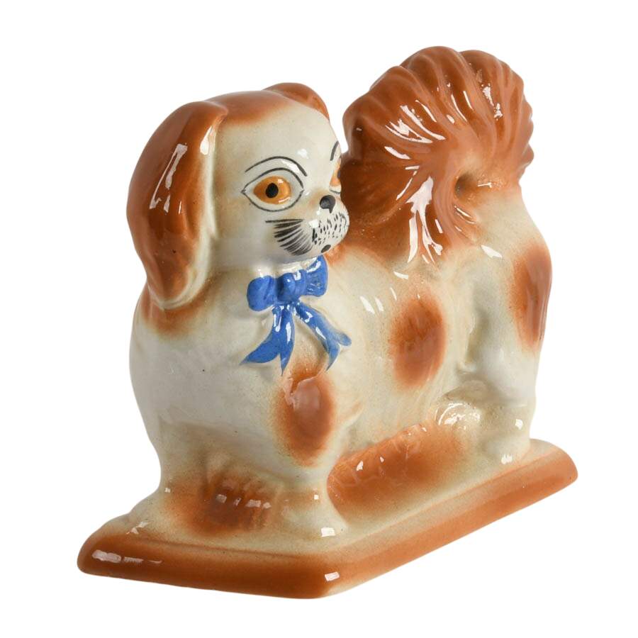 Staffordshire-Style Ceramic Pekingese Dog Figure-7