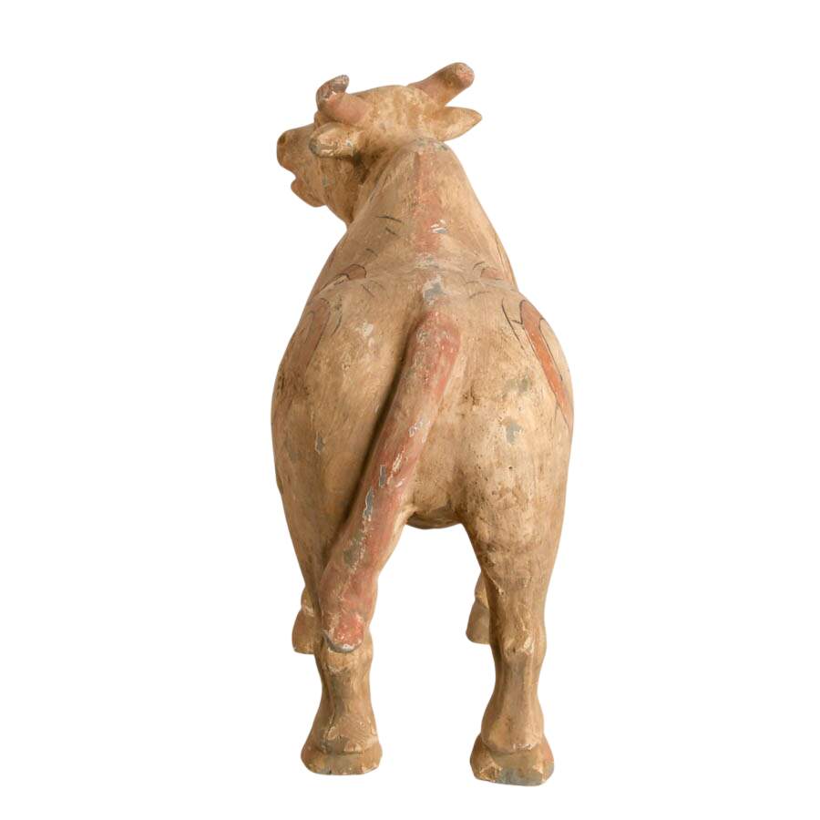 Chinese Pottery Ox Statue-7