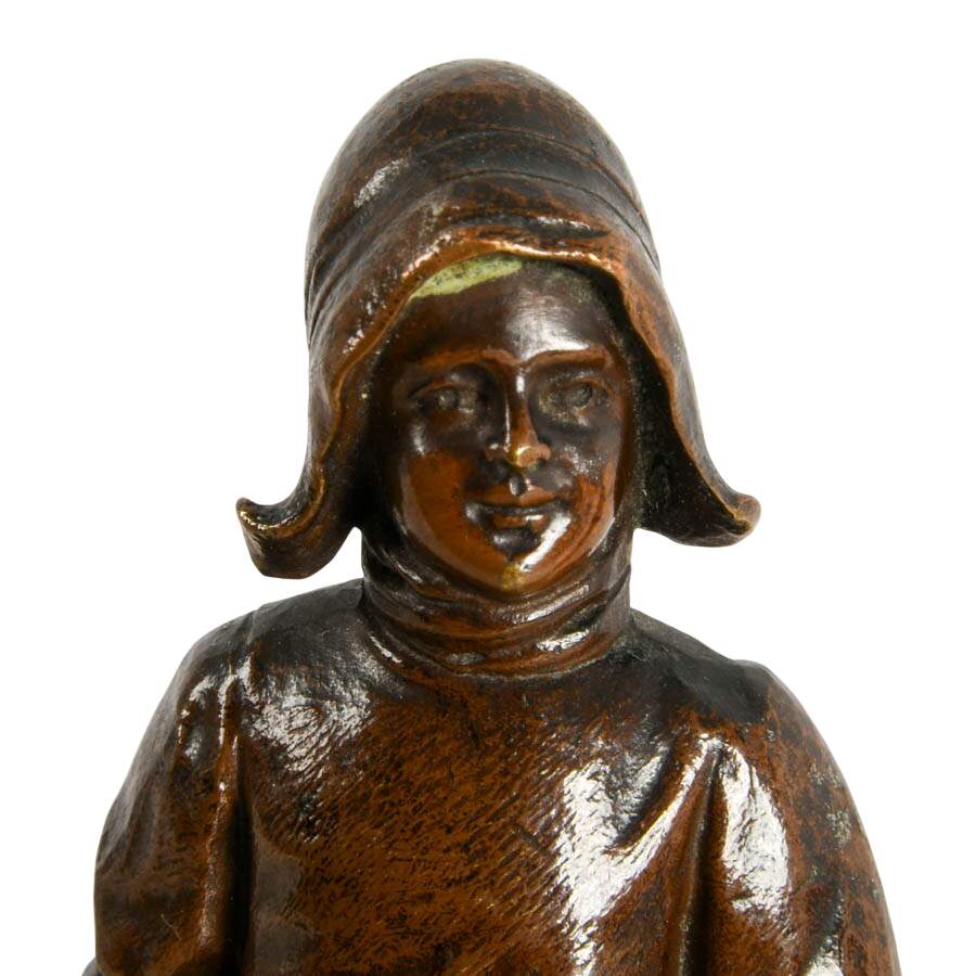 Pair of Victor Heinrich Seifert Dutch Sibling Statuettes-8