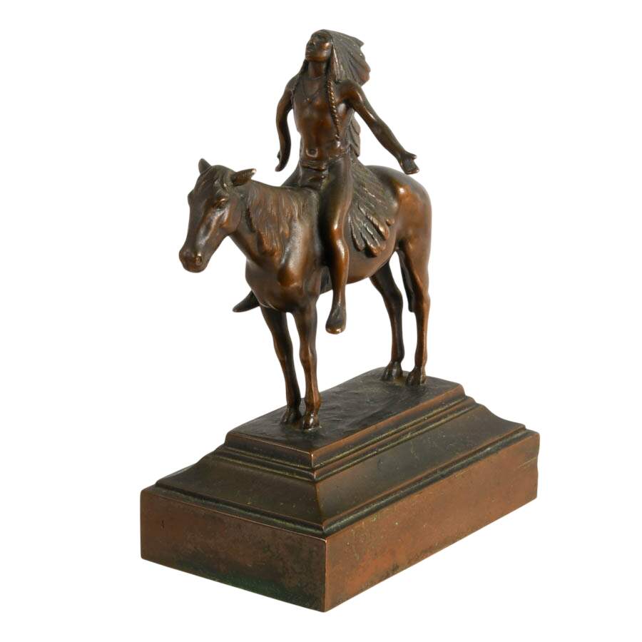 Antique "Appeal to the Great Spirit" Bronze After Cyrus Edwin Dallin-3