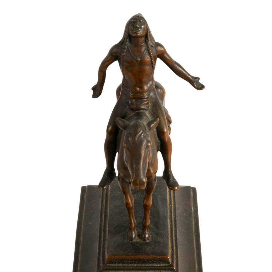 Antique "Appeal to the Great Spirit" Bronze After Cyrus Edwin Dallin-2