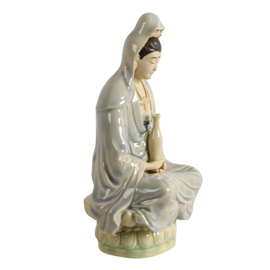 Chinese Guan Yin Porcelain Figure-4