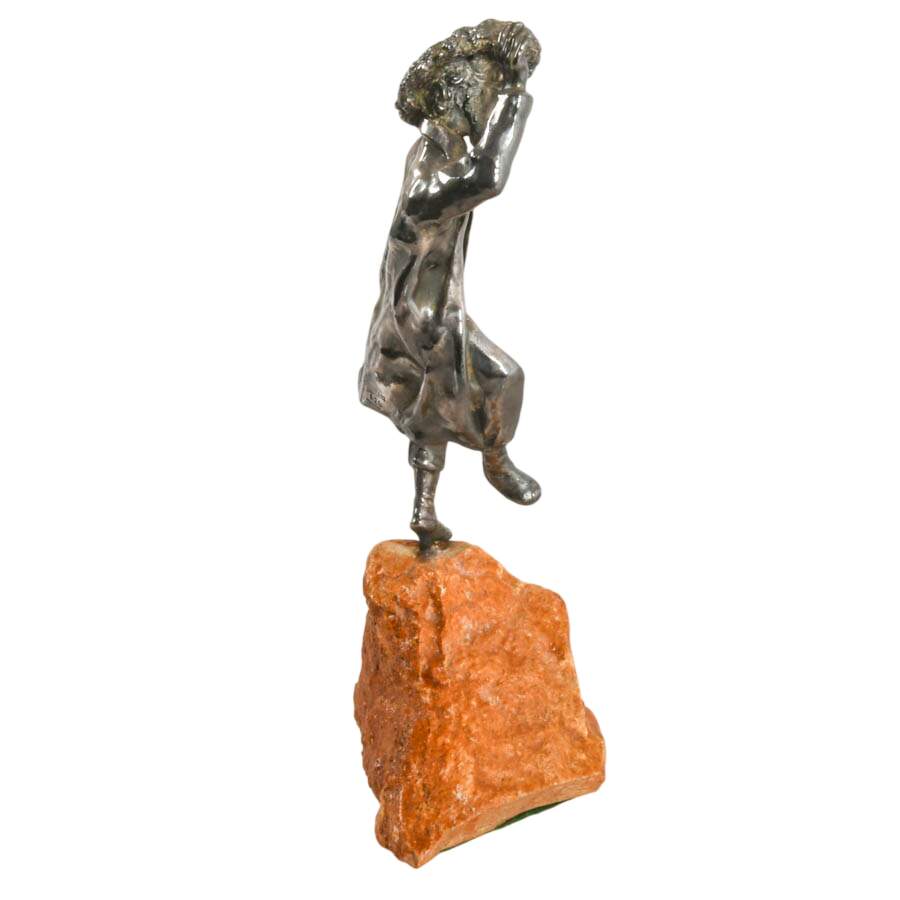 Sterling Silver Rabbi Figurine in the Style of Issac Jeheskel-5