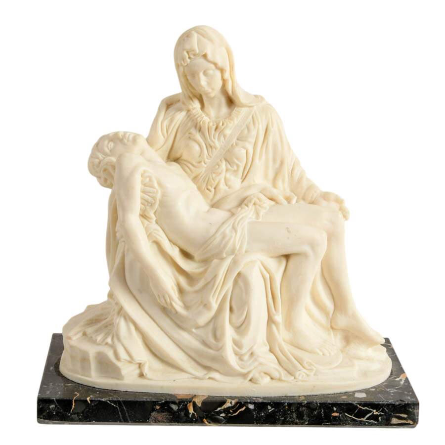 Michelangelo's Pietà Resin and Stone Sculpture-1